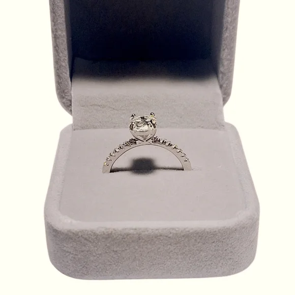 SALE-12 HOURS ONLY! 2 CARAT CERTIFIED MOISSANITE  RING size 7.5 FLAWLESS - Picture 7 of 14